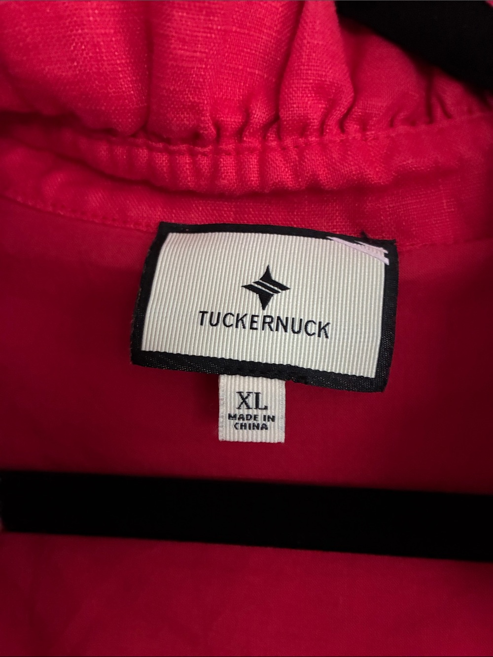 Tuckernuck Hot Pink Scallop-Trim Tiered Dress - Picture 2 of 7
